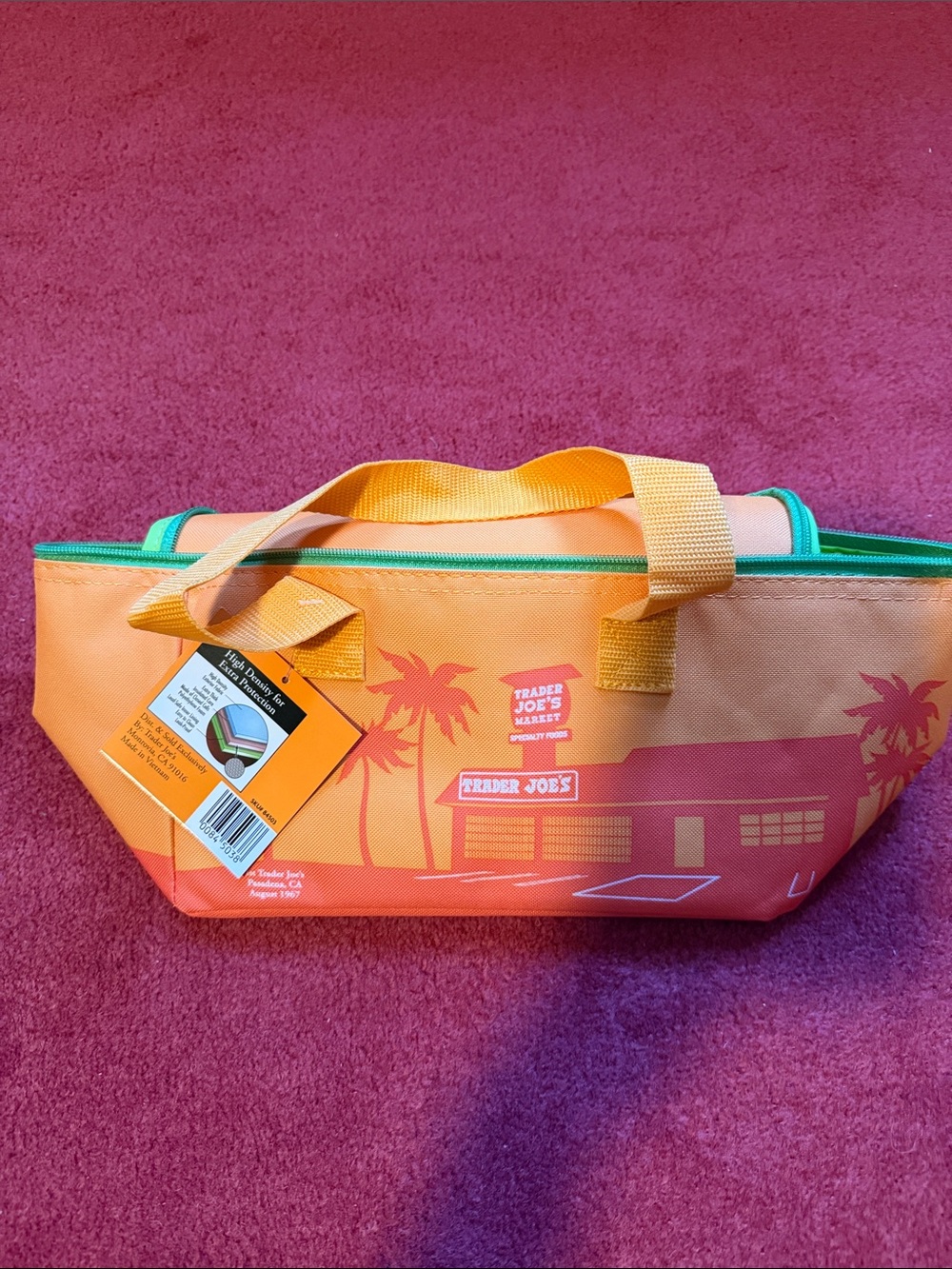 Trader Joe's Orange Insulated Tote/Lunch Bag